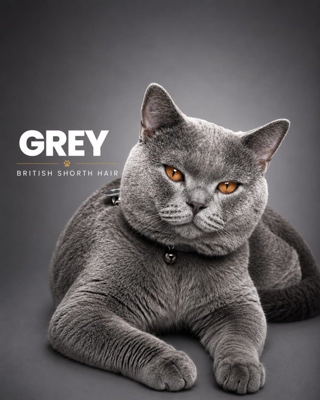 Grey kucing ras lucu Bola Bulu Cat House